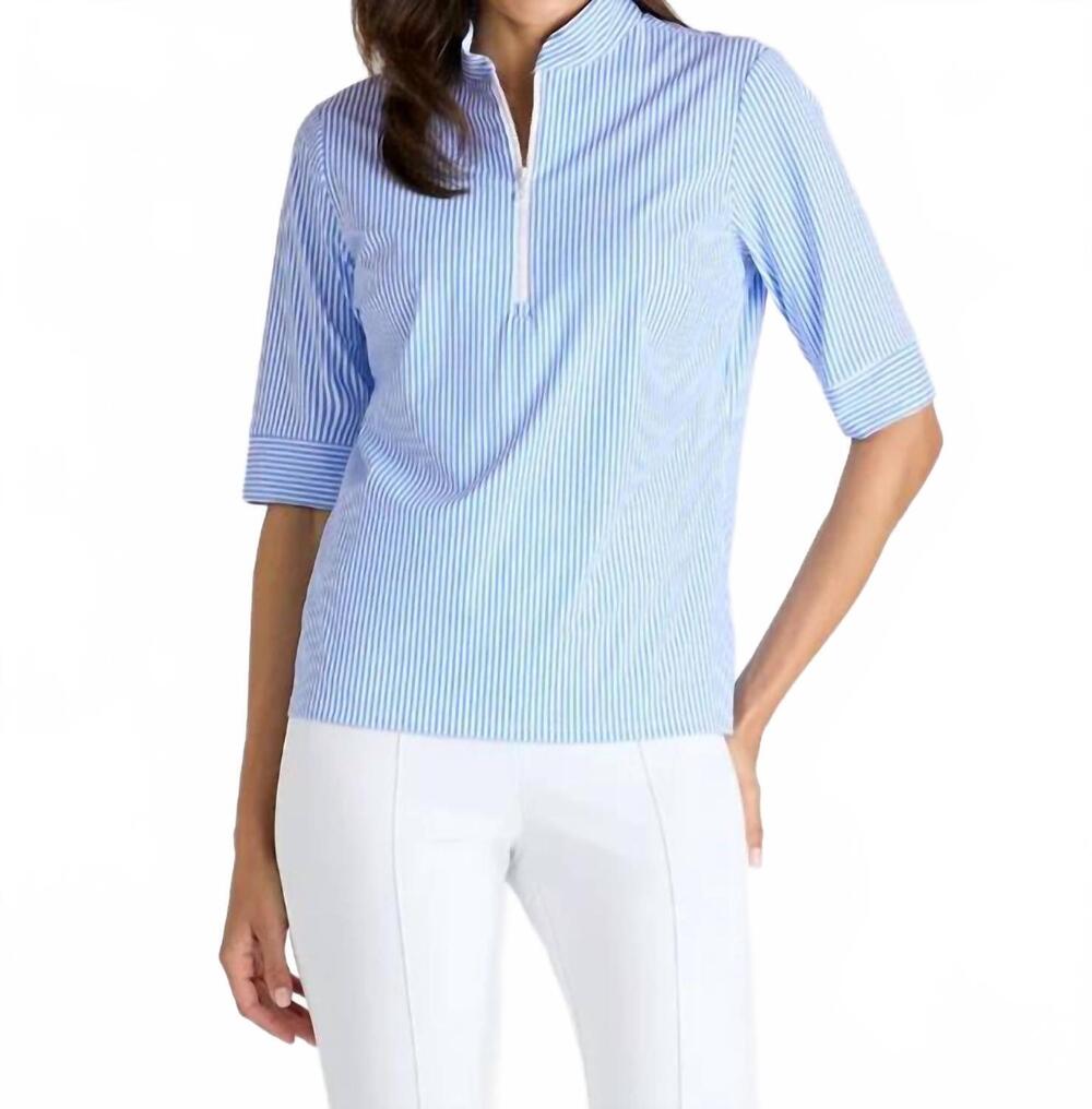 NEW JUDE CONNALLY juliet top in pinstripe periwinkle